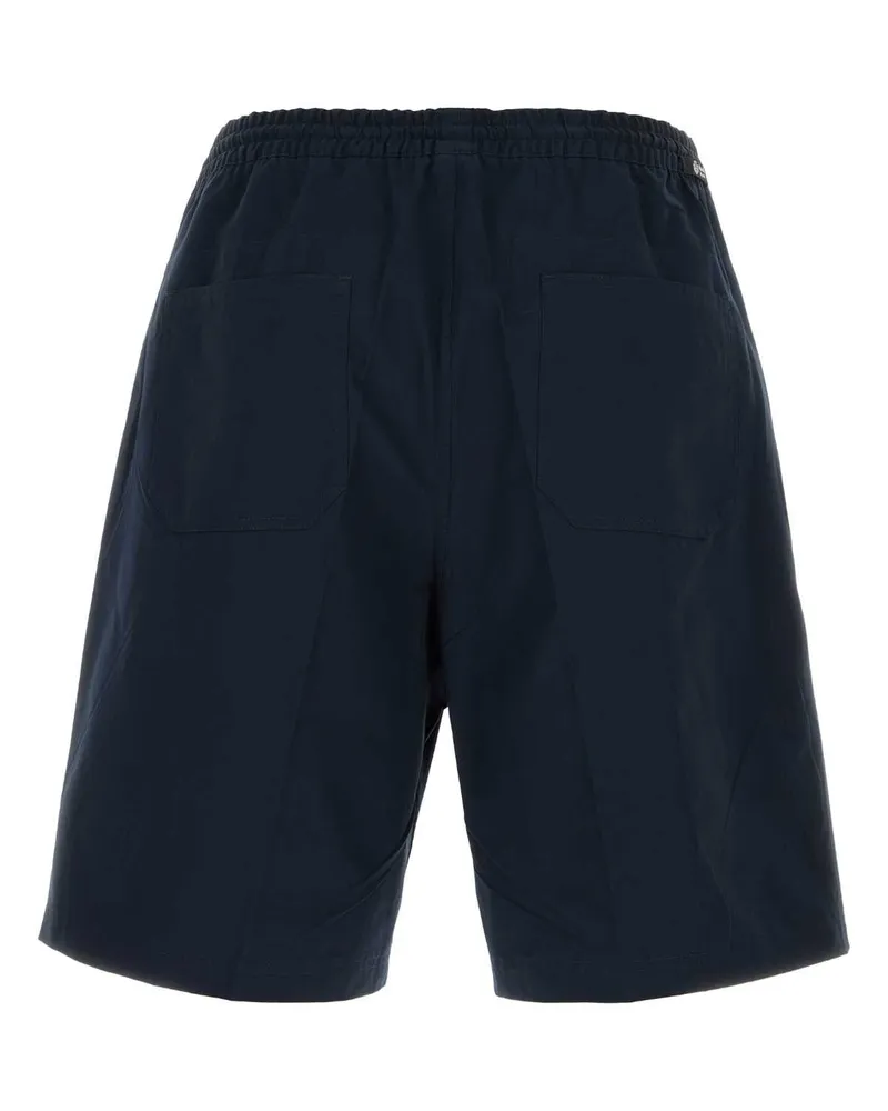 Prada Men's Dark Blue Poplin Bermuda Shorts Bleu Navy