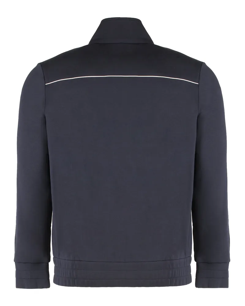 Moncler Cotton-Modal Blend Hoodie — Navy Navy