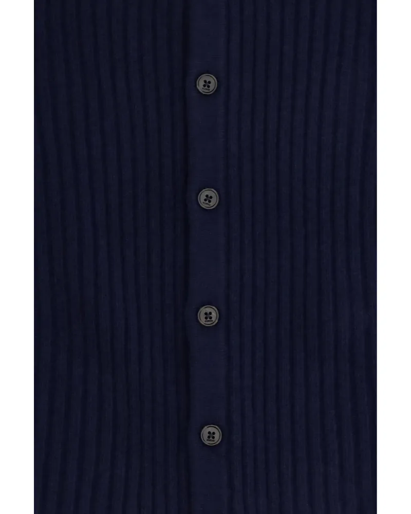 Gucci Intarsia Wool Cardigan — Blue Blue