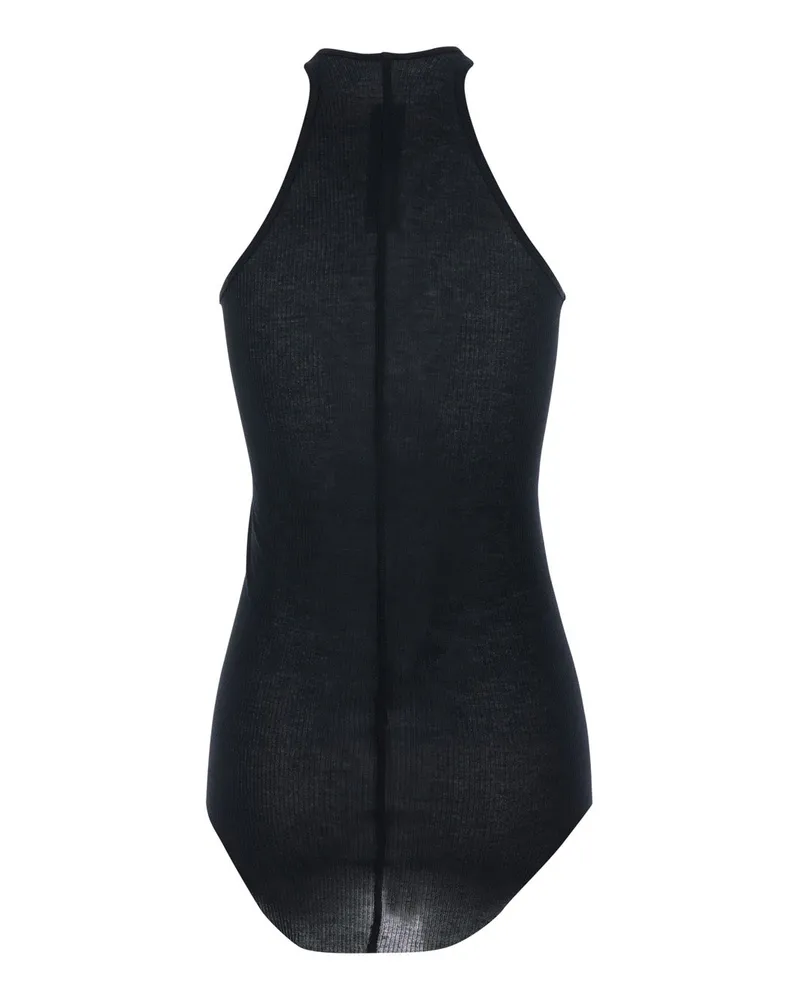 Rick Owens Women's Top With U-Neck Black Viscose-Silk Tops Black