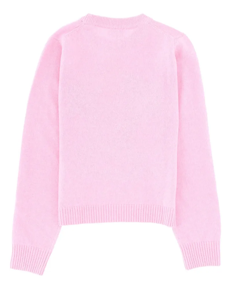 Ganni Wool Jersey Sweater — Pink Pink