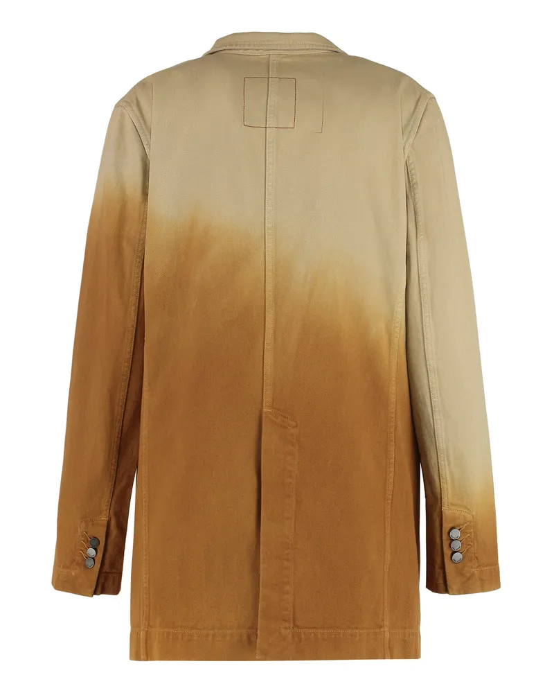 Uma Wang Degradé Cotton Blazer — Tan Tan