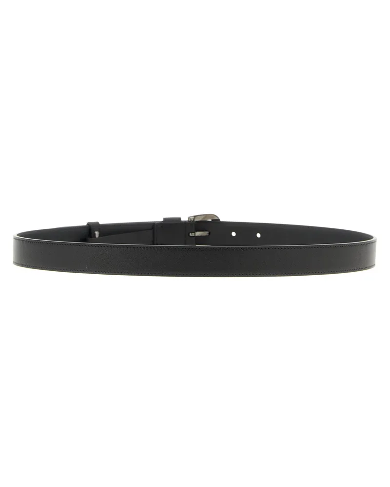 Valentino Garavani Men's Black Calfskin Regular Belt Black