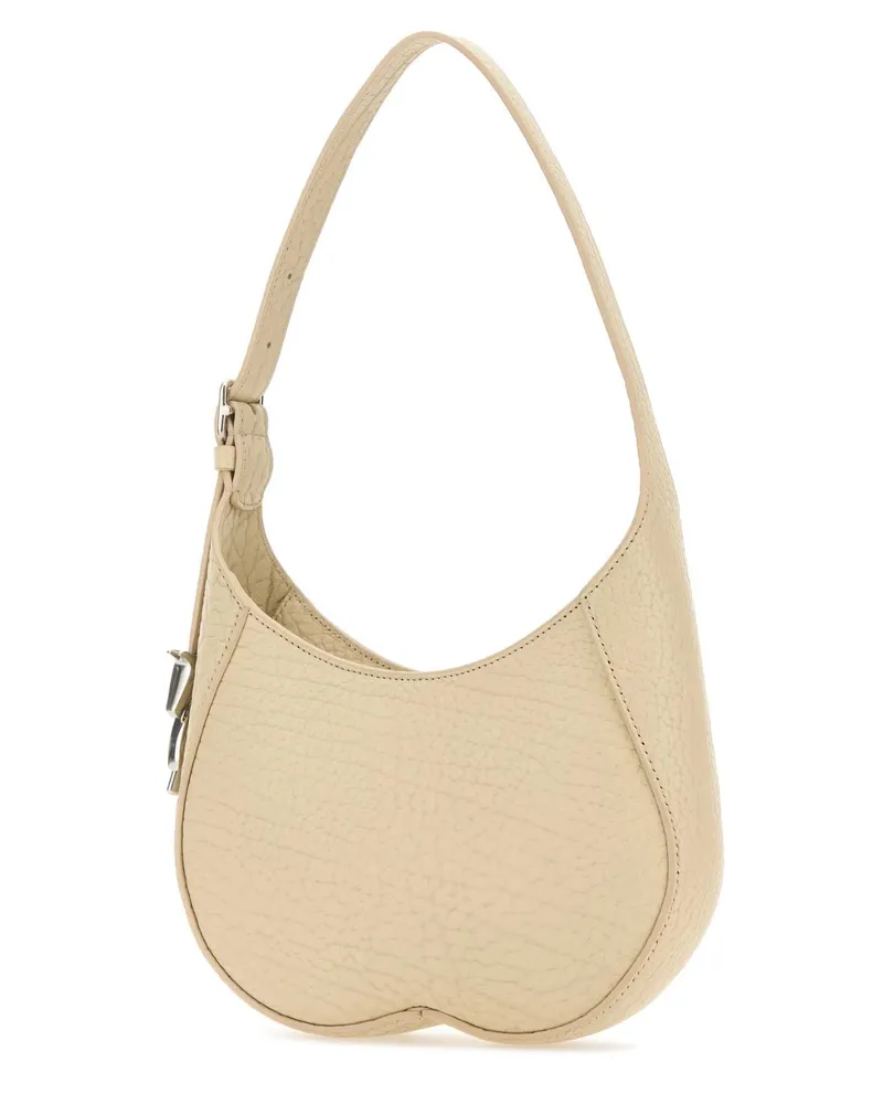 Burberry Women's Sand Leather Small Chess Shoulder Bag Pearl Borse A Mano Beige