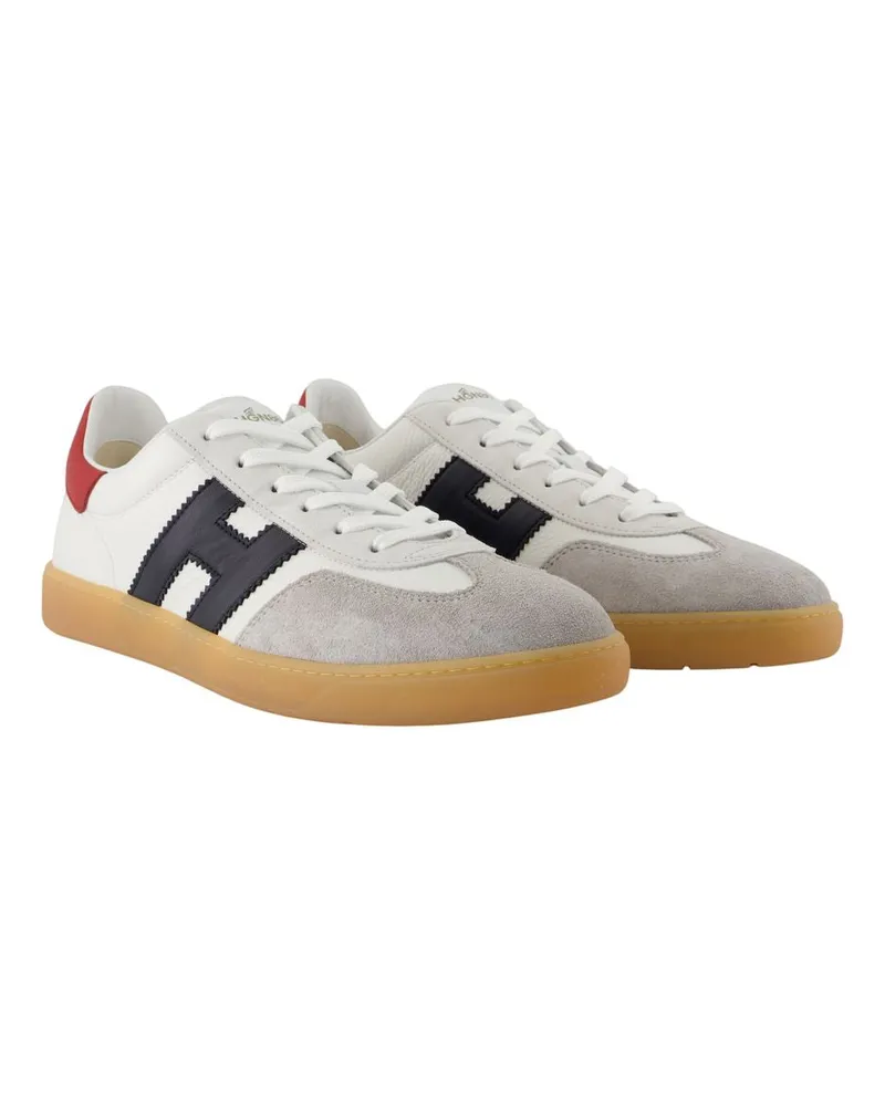 Hogan Men's Color-Block Leather Sneaker White Calfskin White