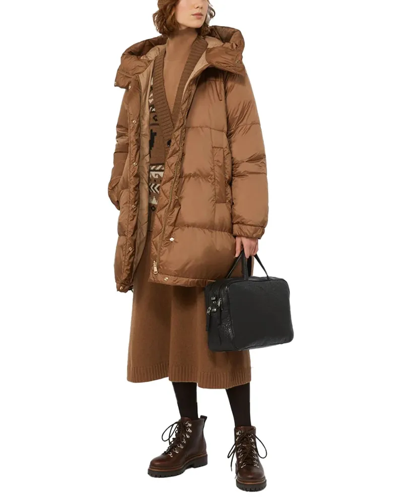 Weekend Max Mara Reversible Parka Down Jacket — Beige Beige