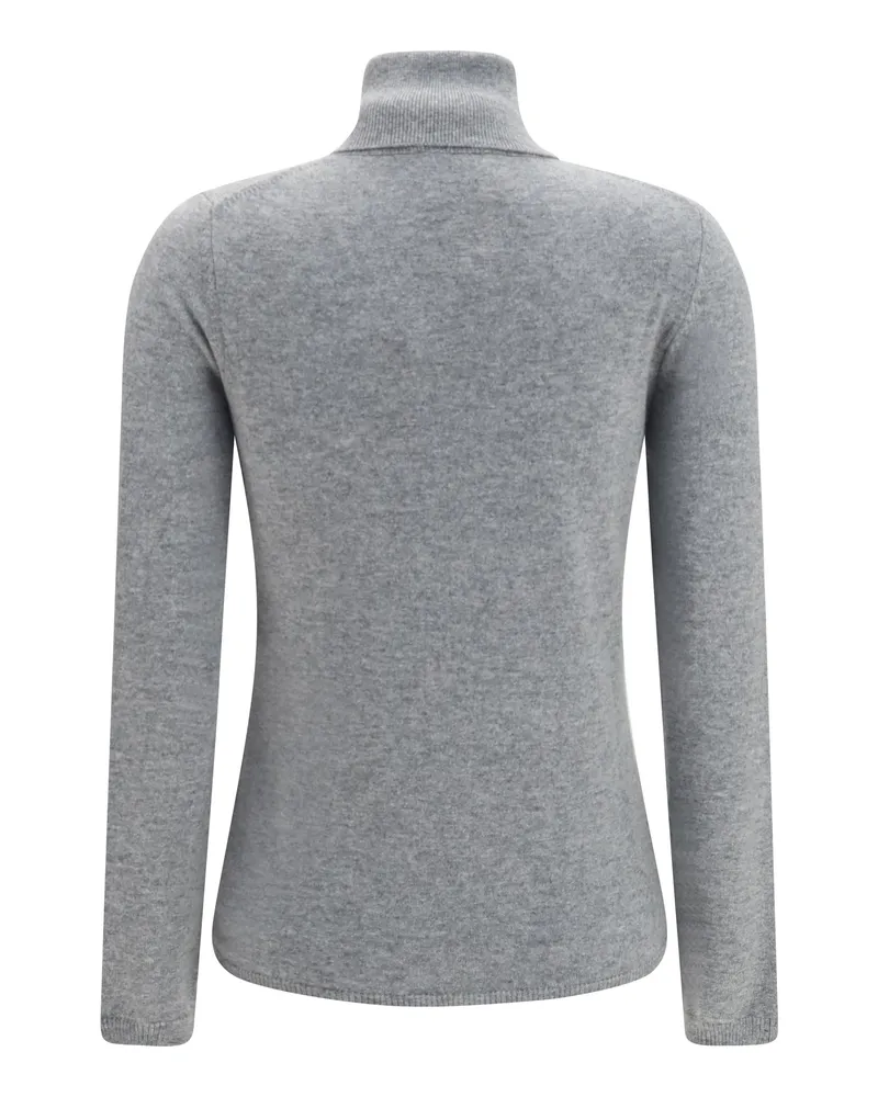 ALLUDE Women Cashmere Turtleneck Sweater 83 Kashmir-Capra Hircus Kashmir/capra Gray
