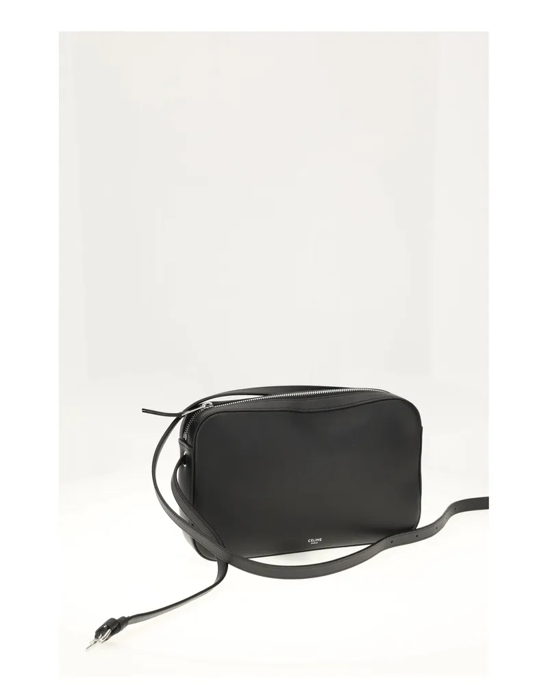 Celine Men's Messenger Bag With Charm Black-Ultra Blue Calf Leather (bos Taurus) Shoulder Black/ultra Black