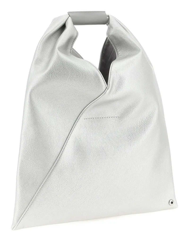 Maison Margiela Japanese Small Synthetic Top Handle Bag — Silver Silver