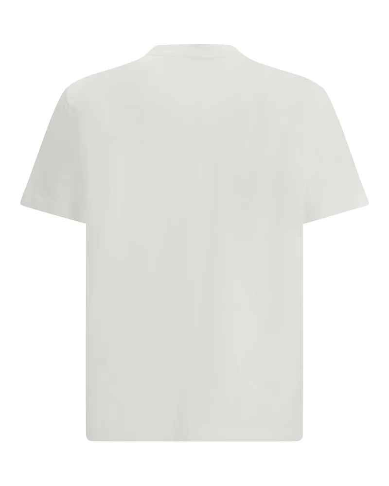 Dsquared2 Men's T-Shirt With  Milano Logo Printed White Cotton T-Shirts And Polos White