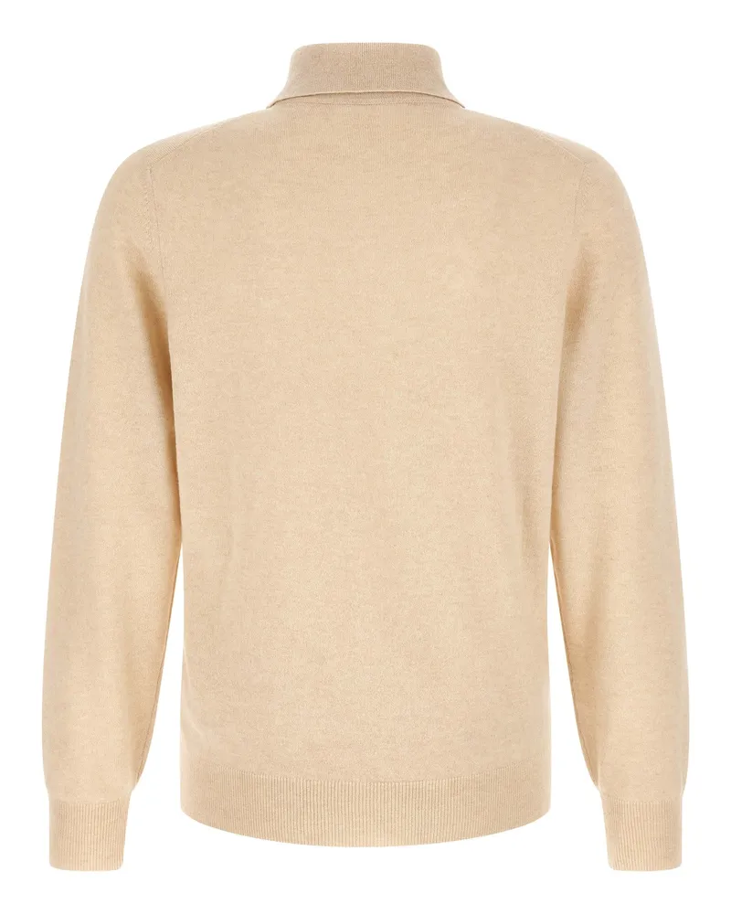 Brunello Cucinelli Men's Beige Cashmere Polo Shirt Beige