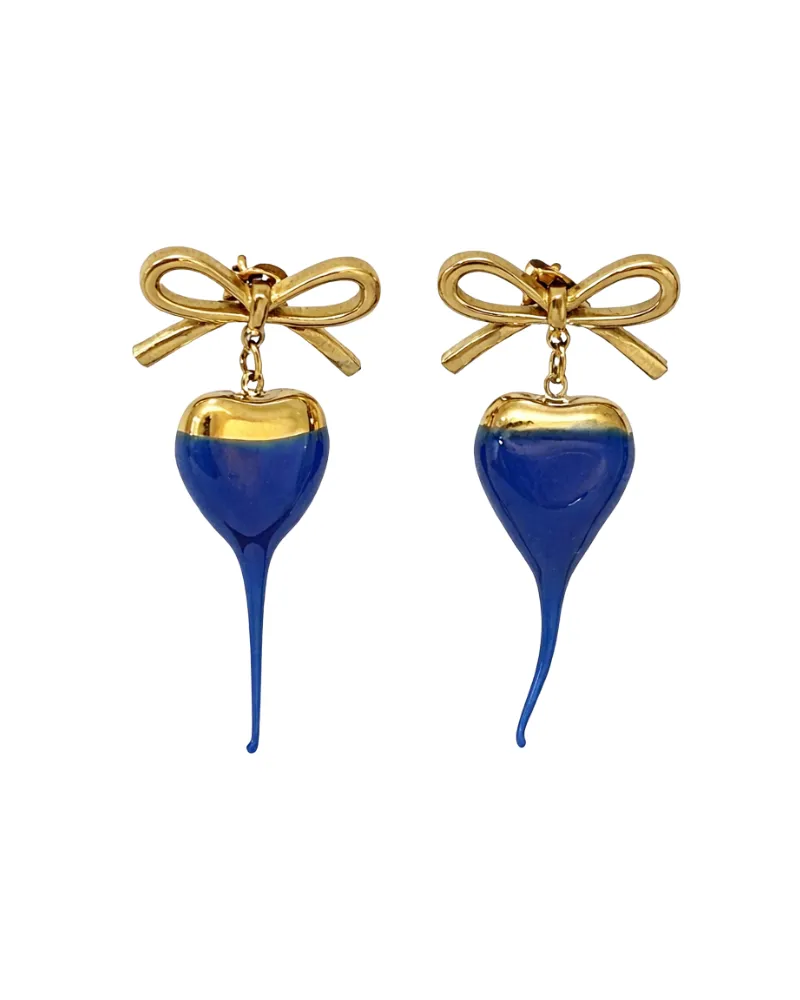 OTTOLINGER Women's Drop Earrings Bow-Heart Gold Gold