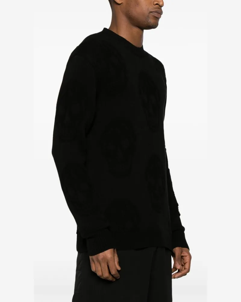 Alexander McQueen Skull Jacquard Sweater — Black Black