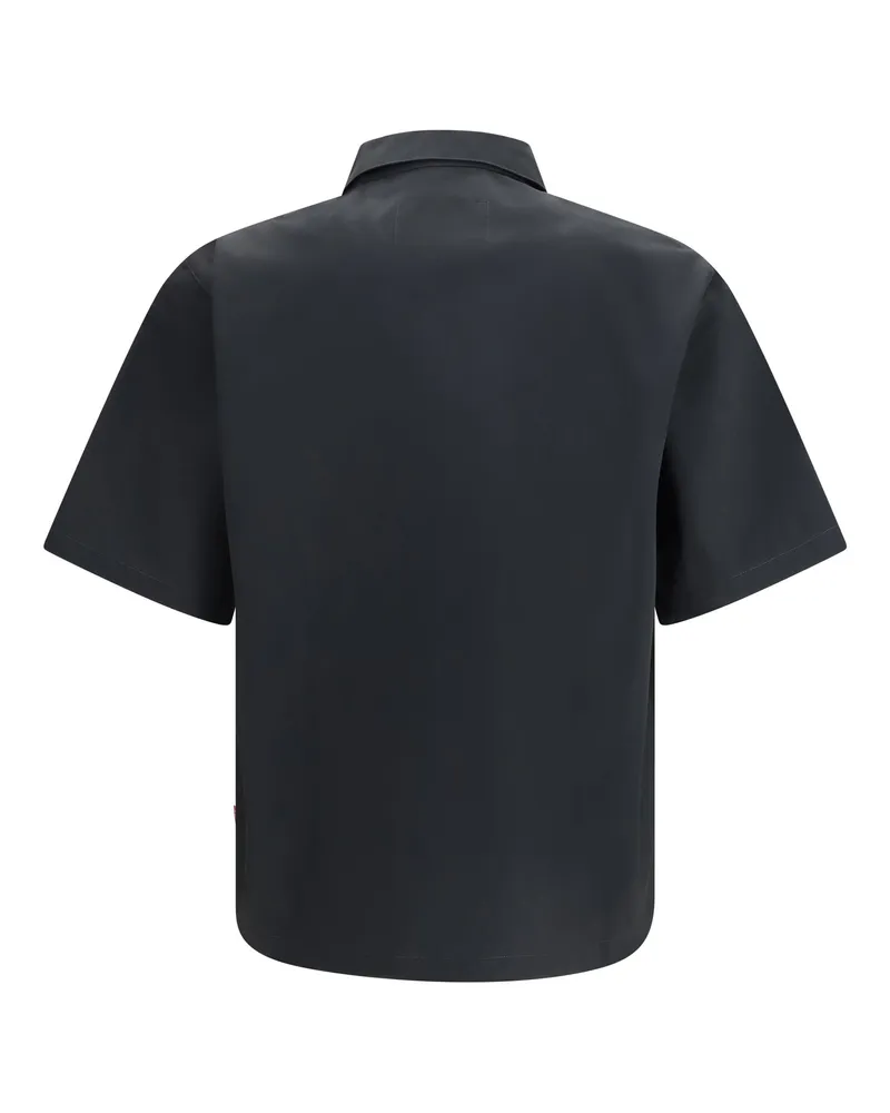GR10K Men's Short-Sleeve Shirt Charcoal Cotton; Polyester Charcoal