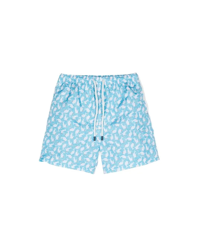 Fedeli Kids' Graphic-Print Drawstring-Waistband Swim Shorts Ss24 B Light