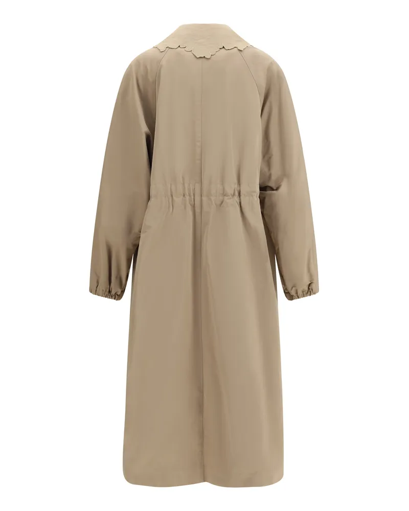 Fabiana Filippi Women's Long Ottoman Trench Fango Polyester; Cotton Coats Beige