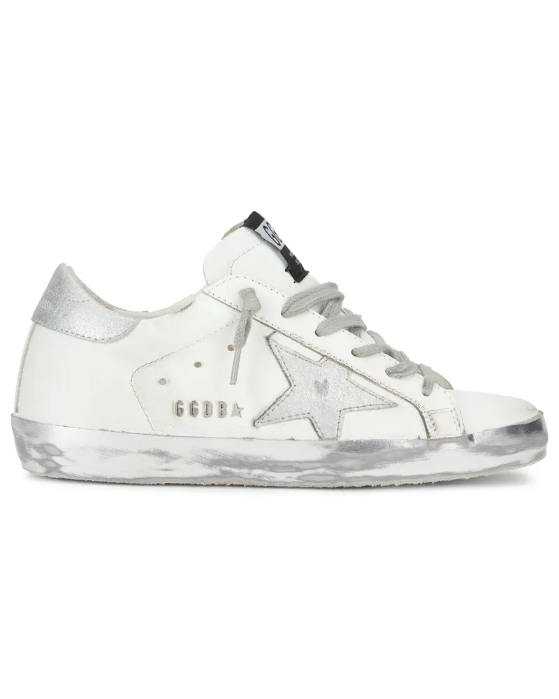 Golden Goose Silver Calfskin Sneaker — Silver Silver