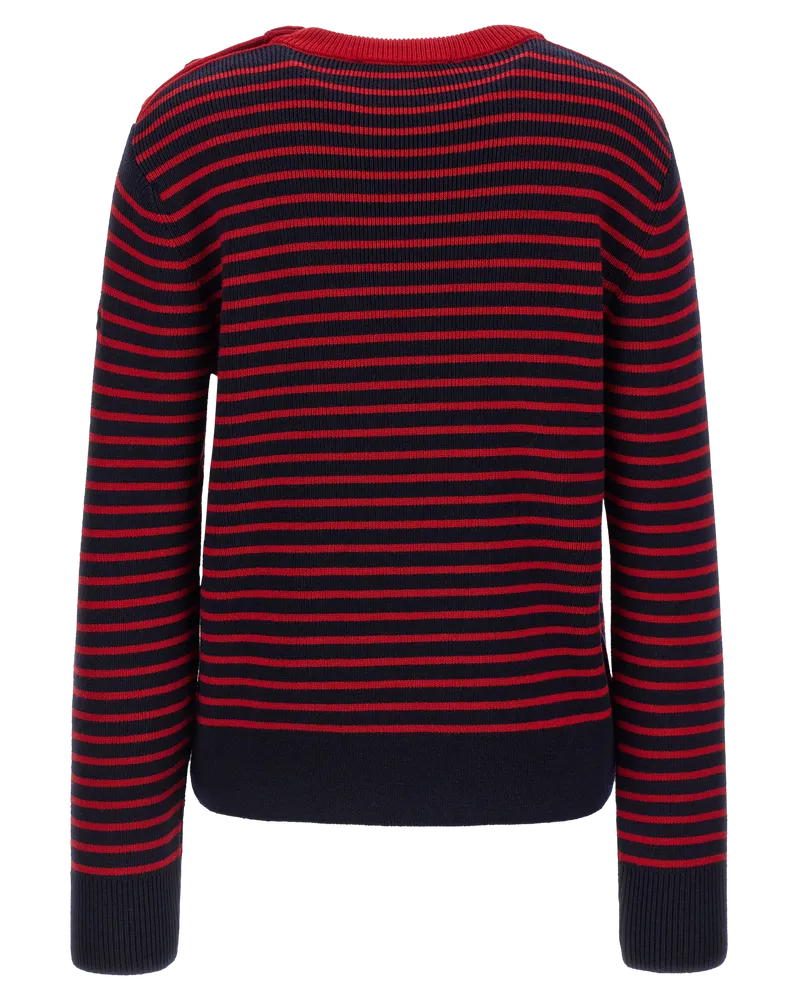 AMI Paris Striped Wool Sweater — Blue Blue