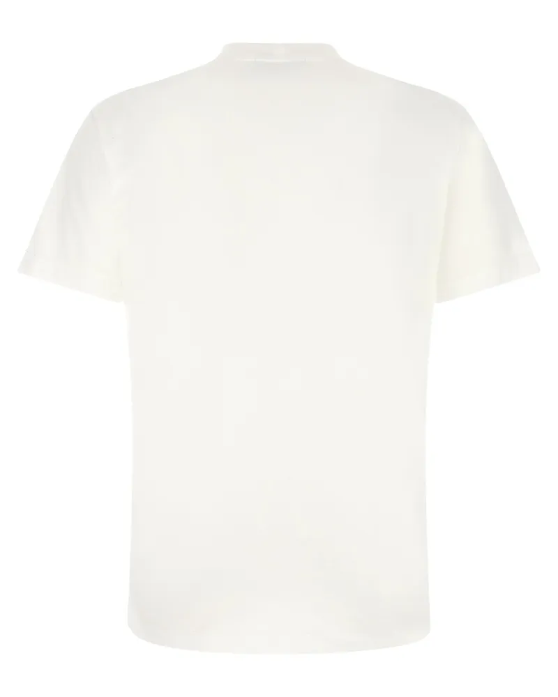 Stone Island Logo-Patch Cotton Jersey T-Shirt — White White