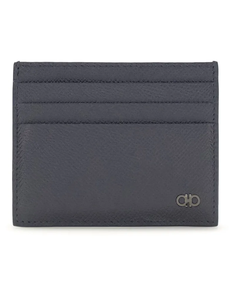 Ferragamo Gancini Card Case — Navy Navy