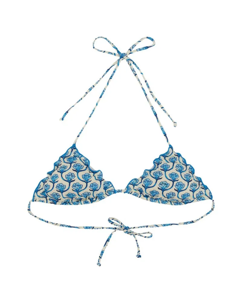 MC2 Saint Barth Sagittarius Bikini Top — Blue Blue