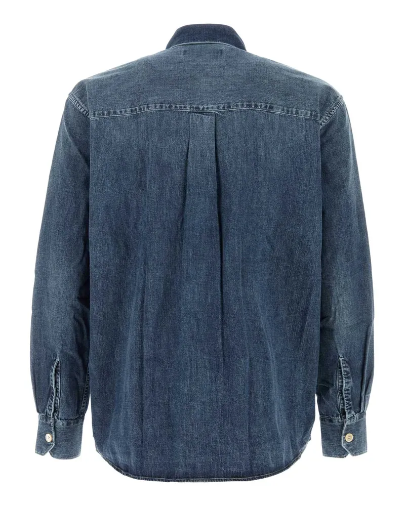 Our Legacy Men's Denim Oversize Shirt Whatever Wash Exterior: Cotton Camicie Blue