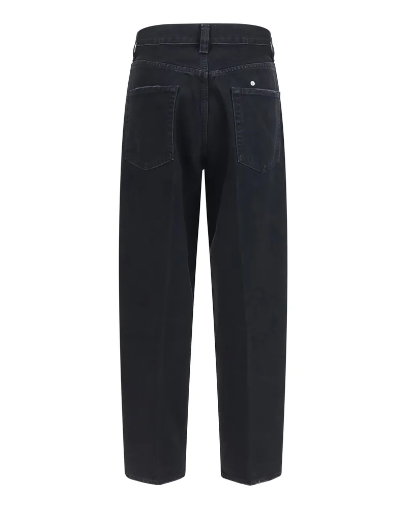 AGOLDE Women's Jeans High-Rise Faded Wash Black Cotton Black