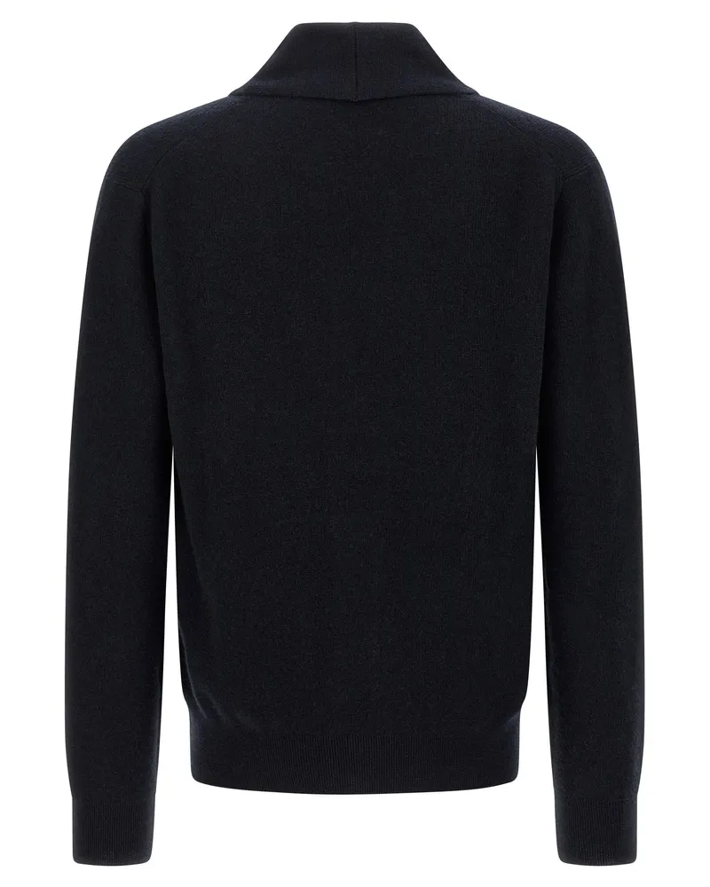 Brioni Cashmere and Wool Blend Cardigan — Navy Navy