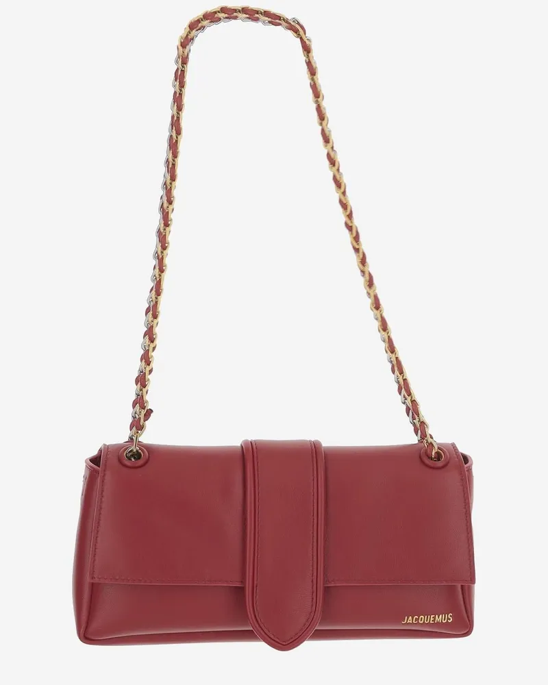 Jacquemus Women's Shoulder Bag Dark Red Nappa Leather Red