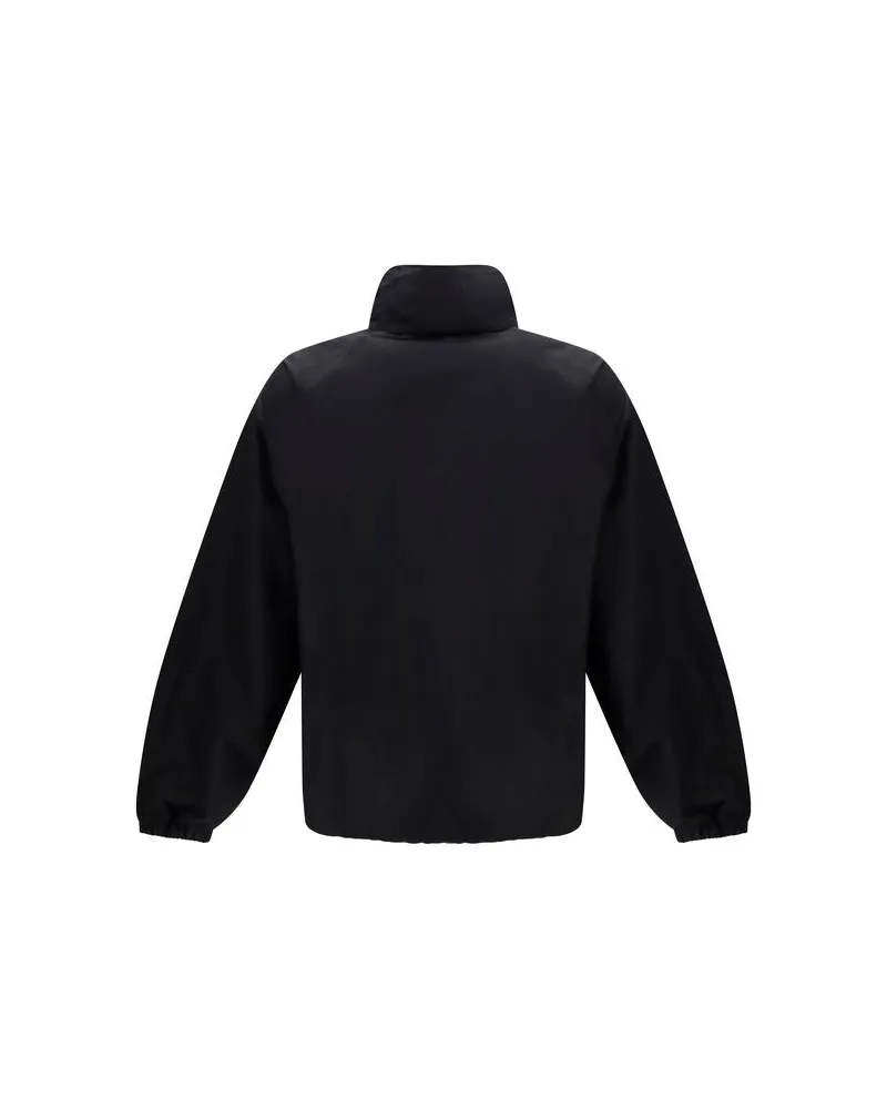 Gucci Men's Black Cotton Full-Length Jacket Clothing Black