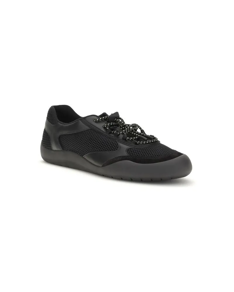 Prada Men's Black Polyester Athletic Sneakers Black