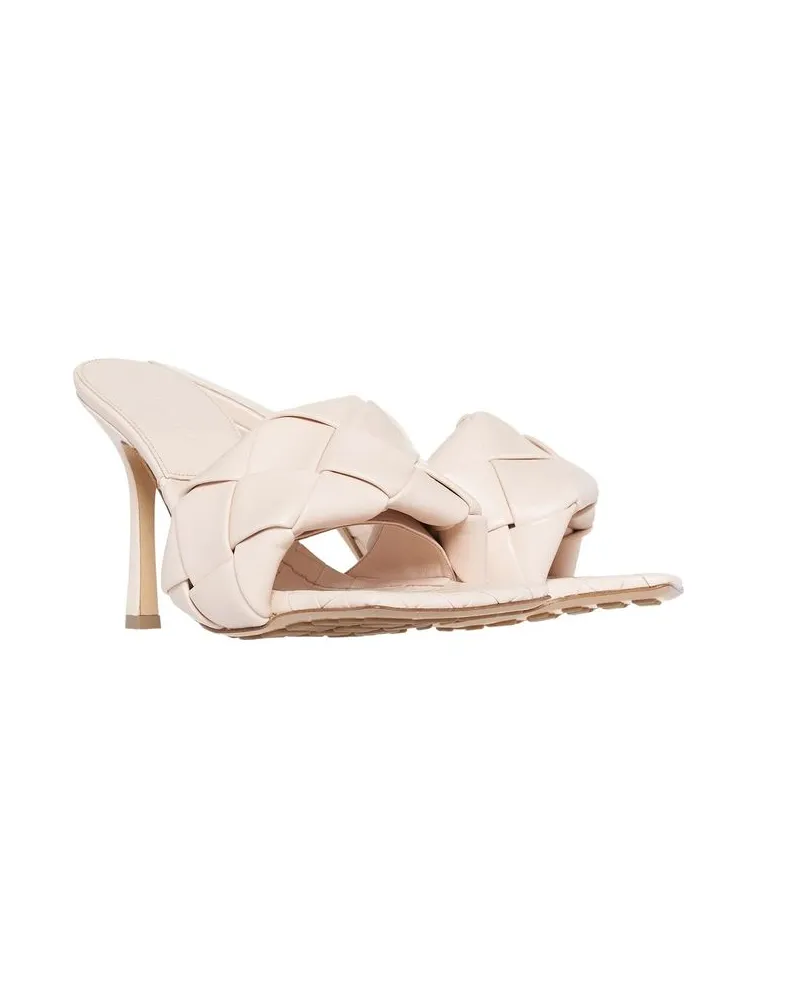 Bottega Veneta Women's Multicolor Leather Mules Beige