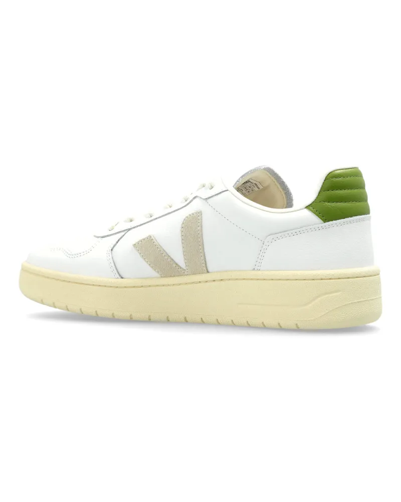 VEJA Grained Leather Sneakers — White White