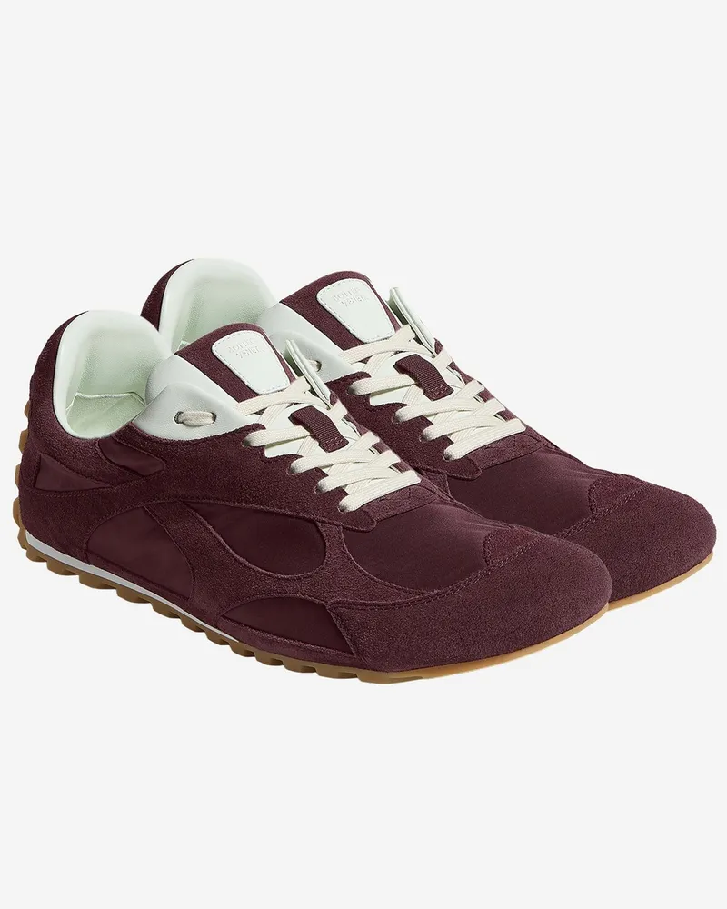 Bottega Veneta Men's Sneakers Orbit Suede Dark Brown Split Calfskin Trainers Brown