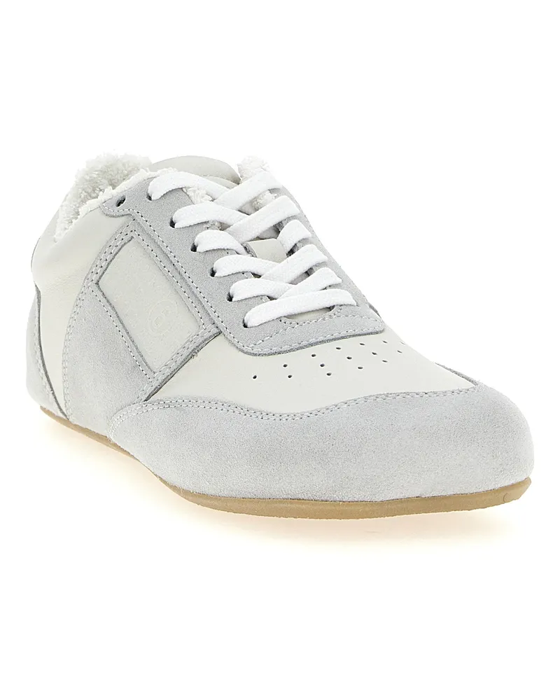 Maison Margiela Women's Gray Calfskin Athletic Sneakers Gray