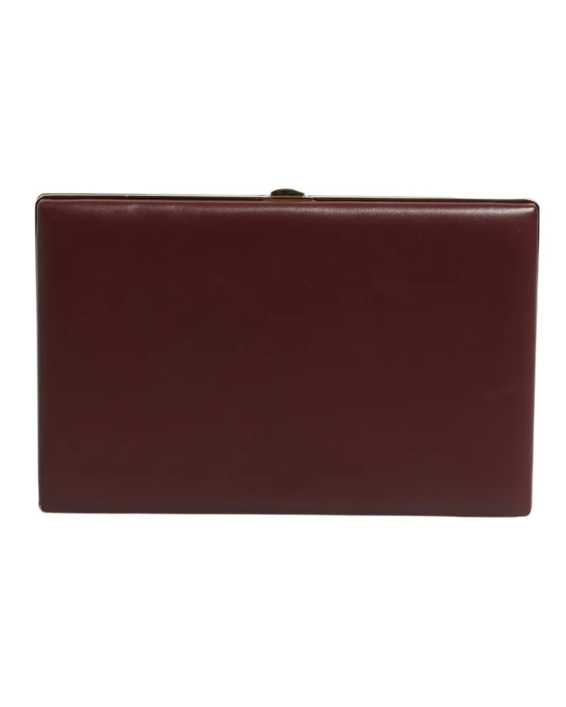 Dolce & Gabbana Brown Calfskin Leather Clutch Evening Women Purse Bag Calf Brown