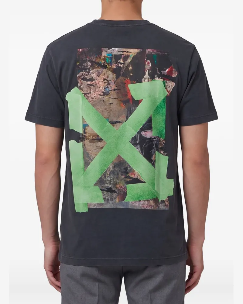 OFF-WHITE Graphic-Print Cotton T-Shirt — Black Black