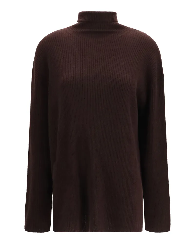 Loro Piana Women's Sweater Camino Cashmere-Silk Cloves Brown