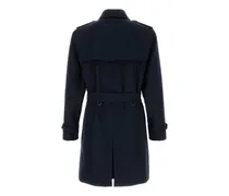 Men's Dark Blue Gabardine Heritage Kensington Trench Coat Coalblue
