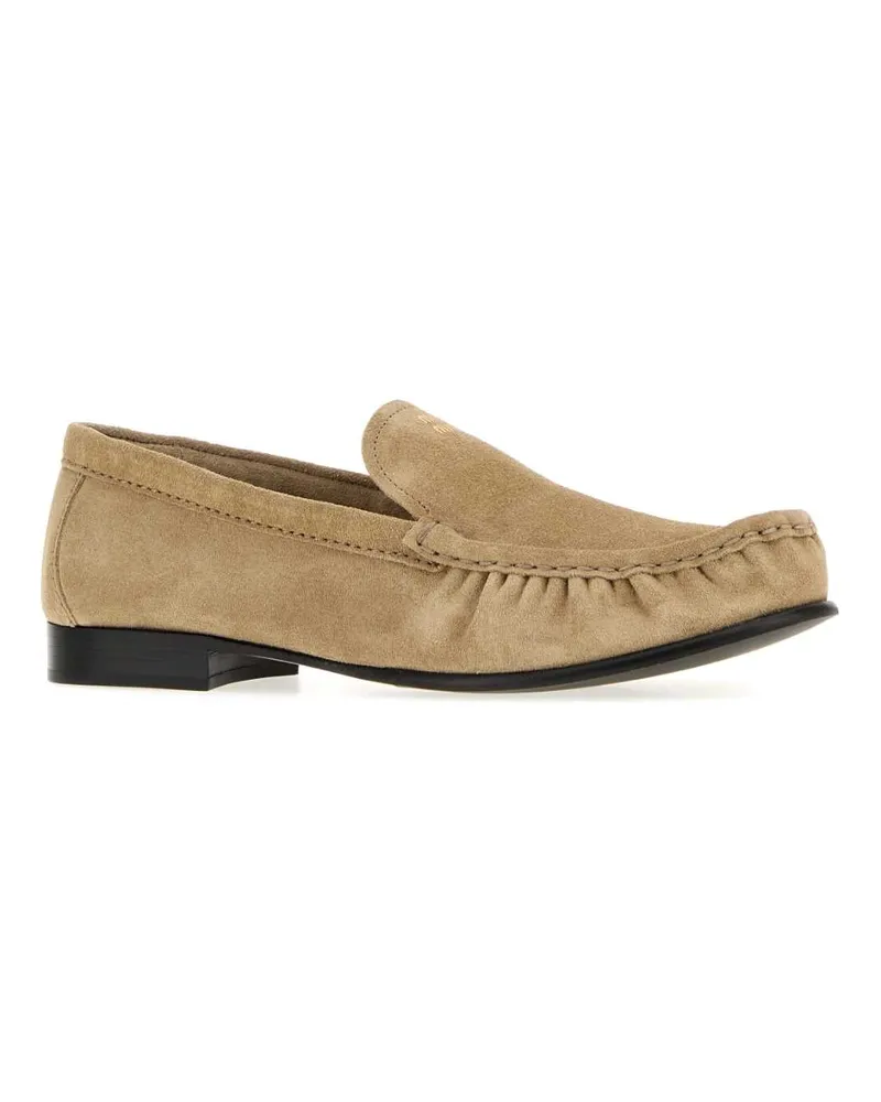 Miu Miu Women's Sand Suede Loafers Deserto Mocassini Beige
