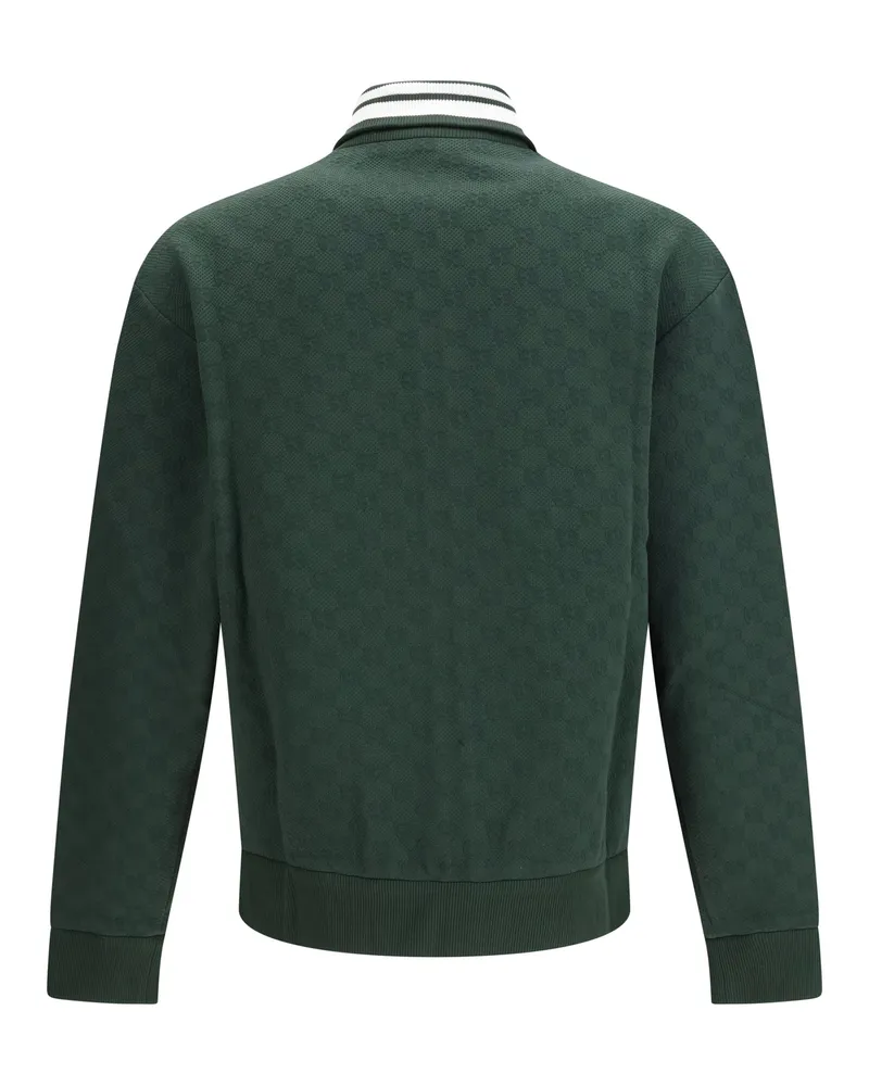 Gucci Men Jacket Technical Jersey Zip Deep Emerald Green Polyamide Padded & Down Green