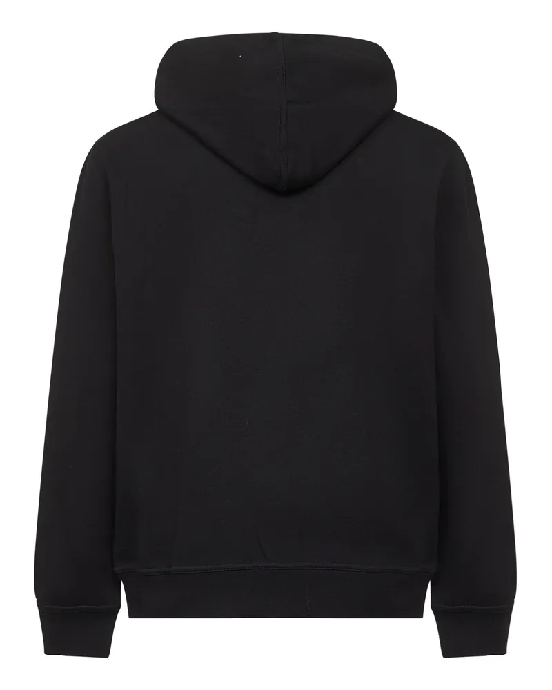 Brunello Cucinelli Men's Hoodie Double-Fleece Zip-Up Black Cotton Sweatshirts Sweater Black