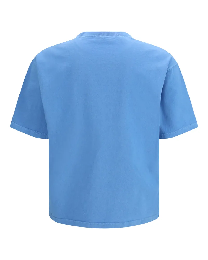 Prada Men Cotton T-Shirt Azzurro T-Shirts And Polos Blue