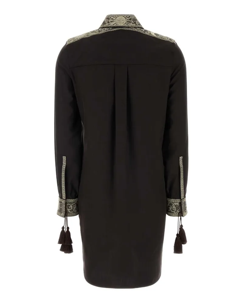 Burberry Campfirebrown Exterior: Silk Abiti Dress Black