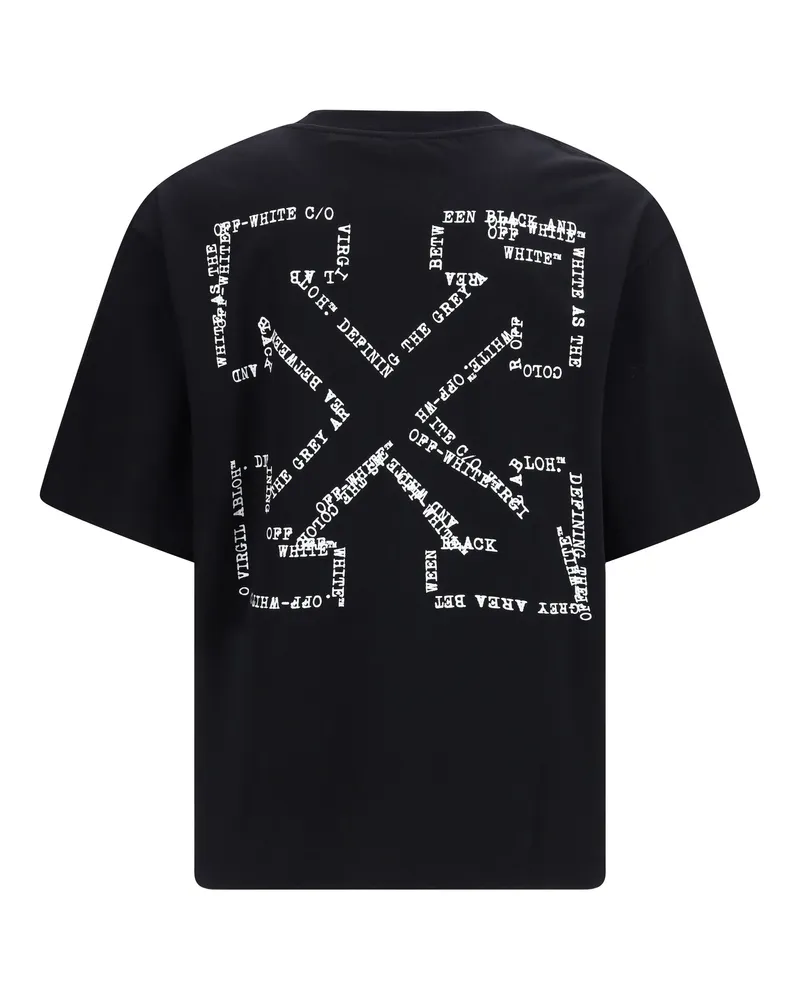 OFF-WHITE Men Type Arrow Skate T-Shirt Black Cotton T-Shirts And Polos Black