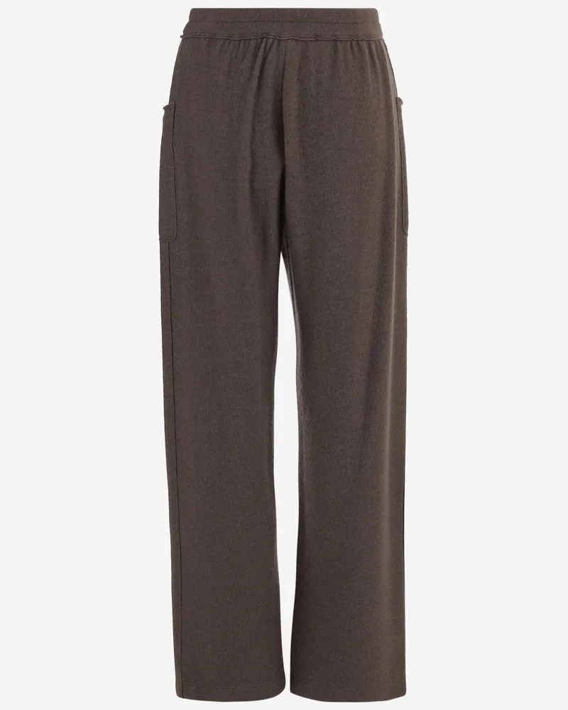 Giorgio Armani Women's Trousers Silk And Cashmere Stretch Brown Brown
