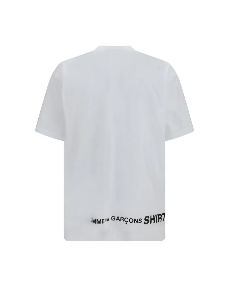 Comme des Garçons Men's White Cotton T-Shirt White