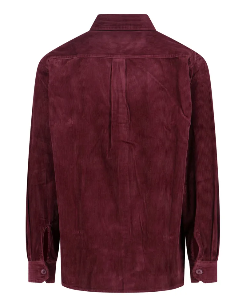 Carhartt WIP Men Shirts Red Cotton Burgundy
