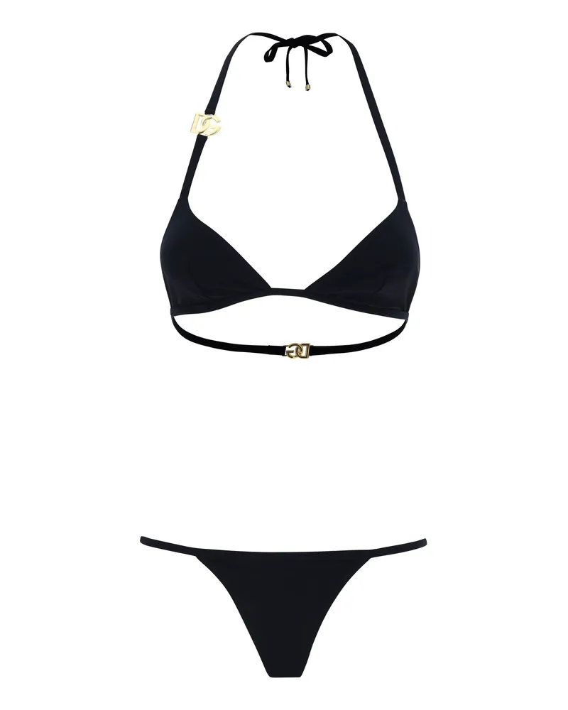 Dolce & Gabbana Women's Swimsuit Black Nylon Swimwear Sea Clothing Black