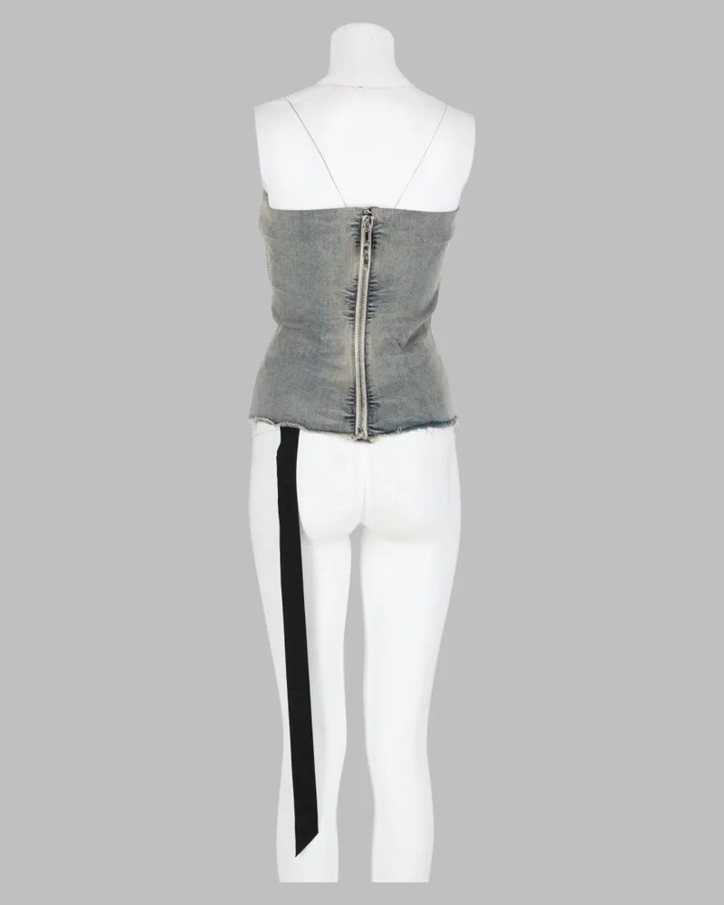DRKSHDW by Rick Owens Splintered Tank Top — Gray Gray